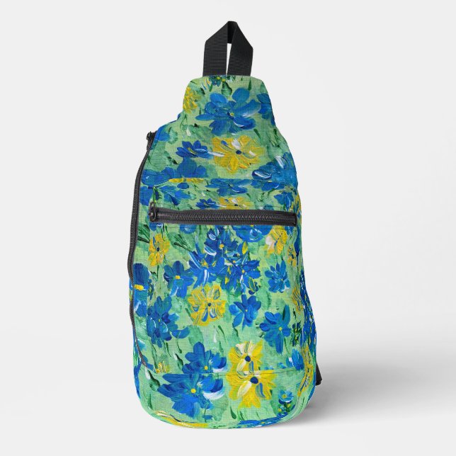 Forget-Me-Not Floral Sling Bag (Front)