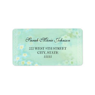 Forget Me Not Floral Wedding Address Labels