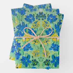Forget-Me-Not Floral Wrapping Paper