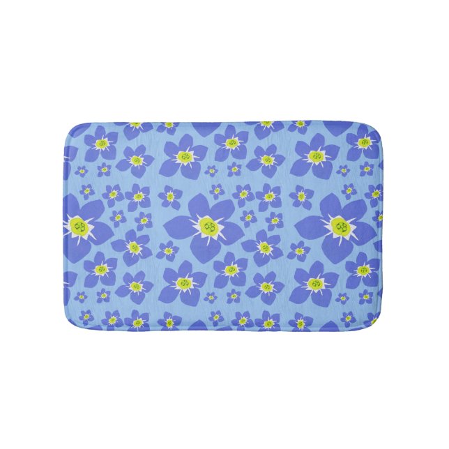 Forget me not flower bath mat (Front)