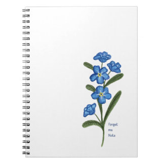 Forget Me Not Flower Custom Notebook