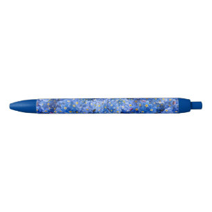 Forget Me Not Flower Pattern Black Ink Pen