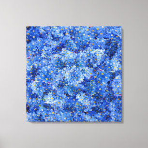 Forget Me Not Flower Pattern Canvas Print