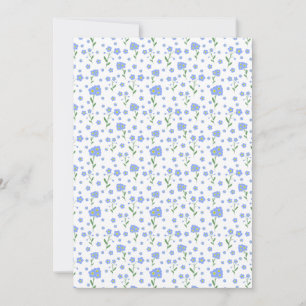 Forget-me-not, flower seamless pattern invitation