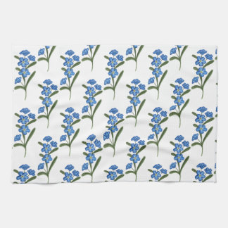 Forget Me Not Flower Tea Towel