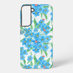 Forget me not flowers and ladybugs samsung galaxy case