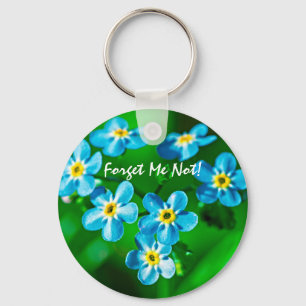 Forget-me-not flowers key ring