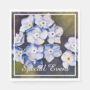 Forget me Not Flowers Napkin