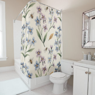 Forget-me-not flowers Shower Curtain