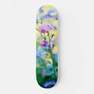 Forget-Me-Not Flowers Skateboard
