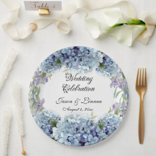 Forget-Me-Not Flowers Watercolor Elegant   Paper Plate
