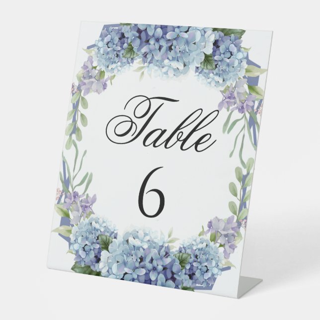 Forget-Me-Not Flowers Watercolor Elegant Pedestal Sign (Front)
