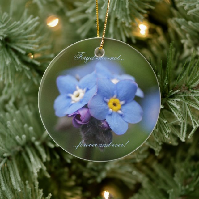 Forget-me-not forever and ever! ceramic tree decoration (Tree)