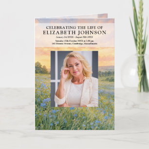 Forget Me Not Funeral Memorial Order Of Service Programme