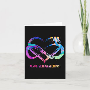 Forget Me Not Heimerheimer Awareness Heart Flower  Card