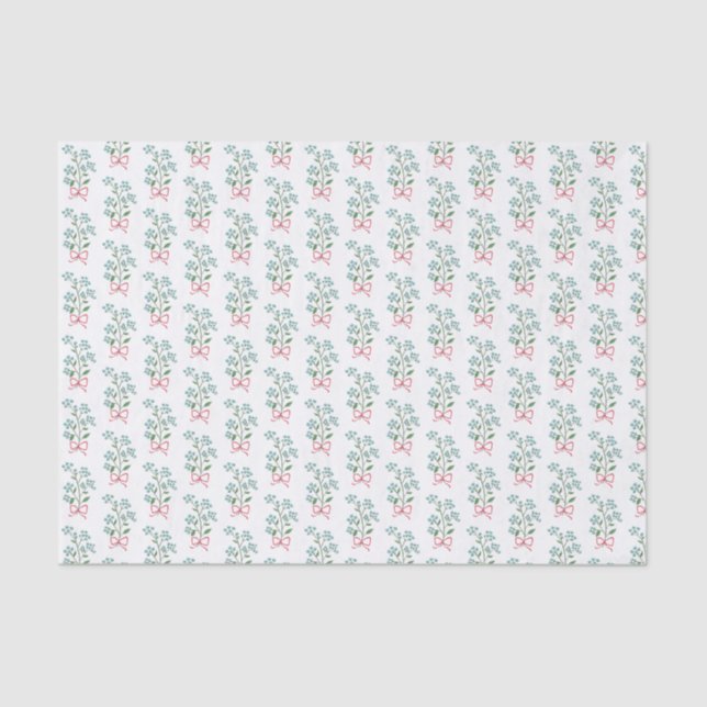 Forget Me Not Holiday Tissue Paper (Front)