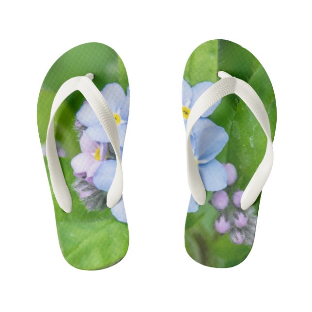 Forget-me-not, Kids Flip Flops (Footbed)