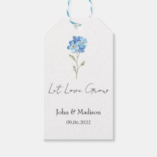 Forget me not Let love grow wedding seed Gift Tags