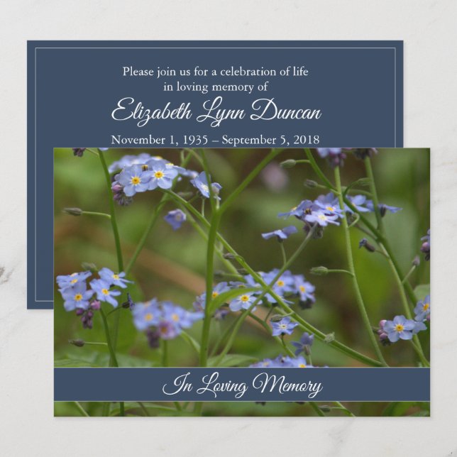 Forget-Me-Not Memorial Service Announcement (Front/Back)