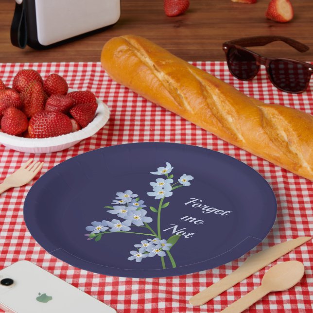 Forget me not  paper plate (Picnic)