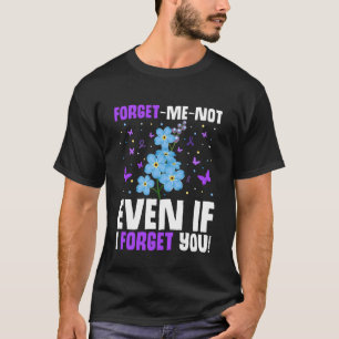 Forget-Me-Not Purple Alzheimers Awareness T-Shirt