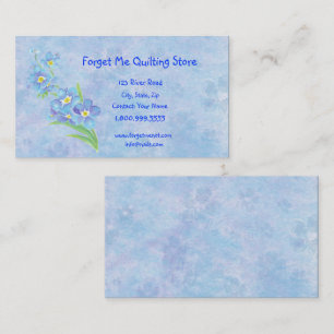 Forget Me Not Quilting Store Business Card