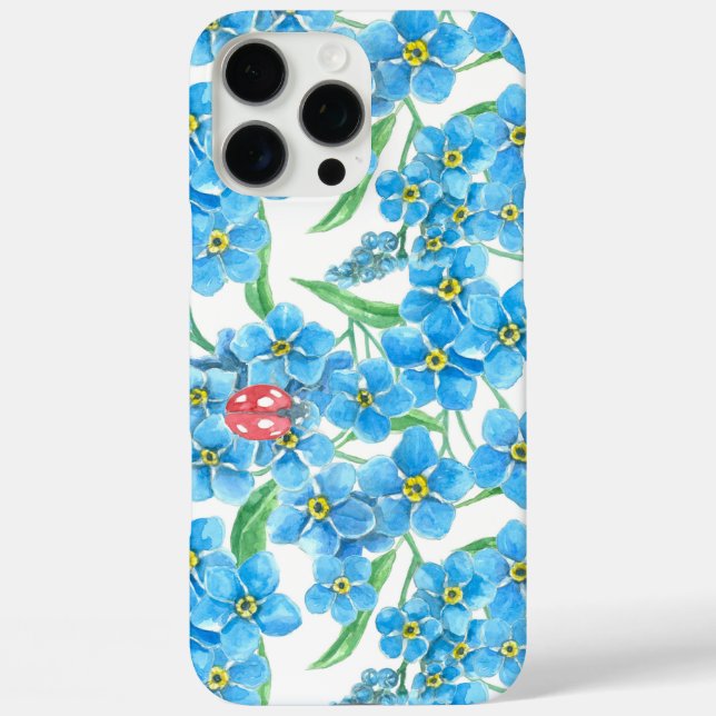 Forget me not seamless floral pattern Case-Mate iPhone case (Back)
