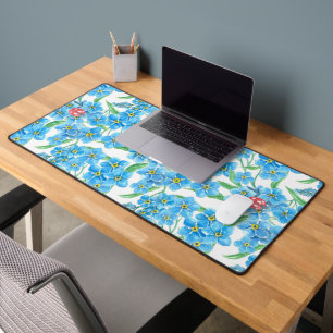 Forget me not seamless pattern desk mat