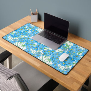 Forget me not seamless pattern desk mat