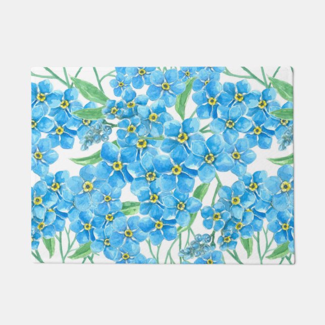 Forget me not seamless pattern doormat (Front)