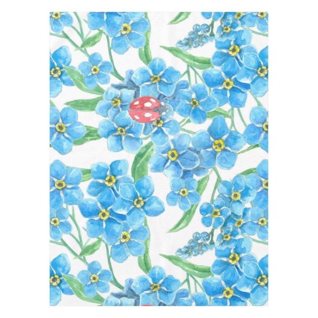 Forget me not seamless pattern tablecloth (Front)