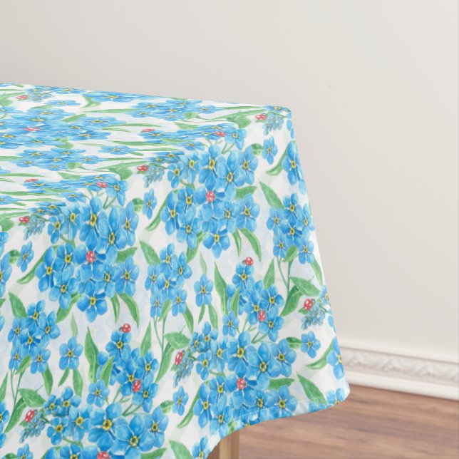 Forget me not seamless pattern tablecloth (In Situ)