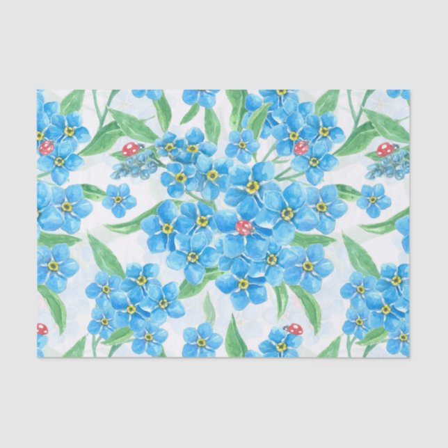 Forget me not seamless pattern tissue paper (Front)