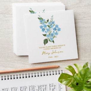 Forget me not Seed Packet  Funeral Envelope