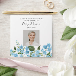 Forget me not Seed Packet  Funeral Envelope