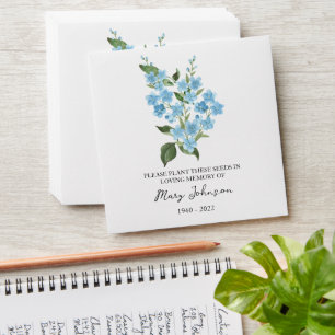 Forget me not Seed Packet  Funeral Envelope