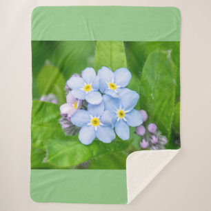 Forget-me-not Sherpa Blanket