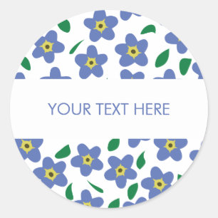 Forget Me Not Stickers, Circle Round Labels