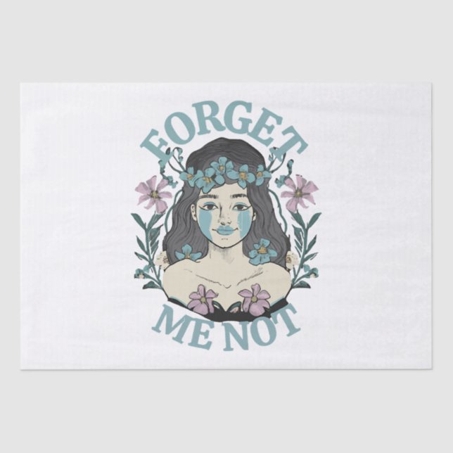 Forget Me Not Tissue Paper (Front)