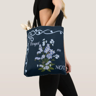 Forget me not tote bag