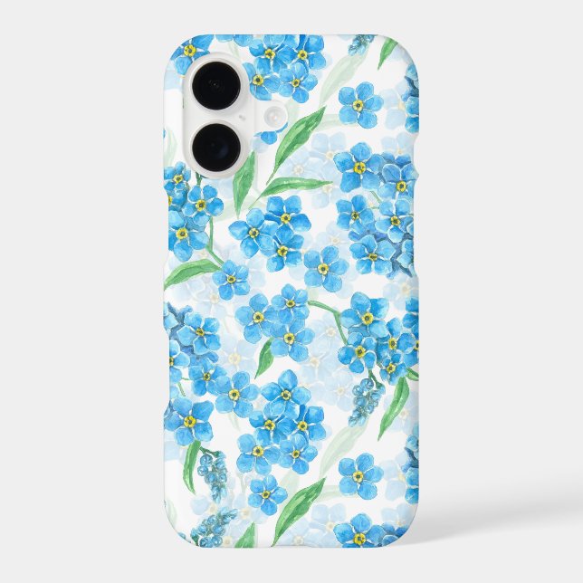 Forget me not watercolor flowers (Back)