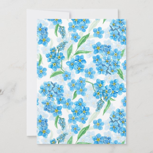 Forget me not watercolor flowers (Front)
