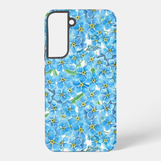 Forget me not watercolor samsung galaxy s22+ case (Back)