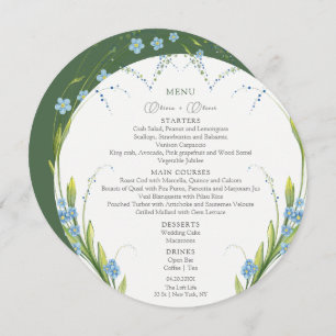 Forget-Me-Not Wedding Circle Menu