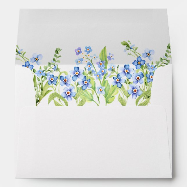 Forget Me Not Wedding Envelope (Back (Bottom))