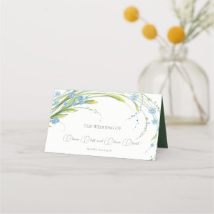 Forget-Me-Not Wedding Place Card