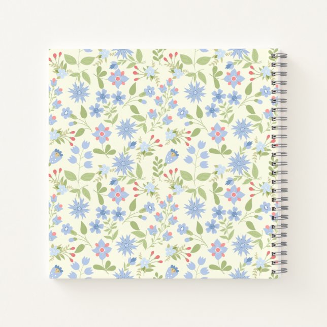 Forget-me-nots and cornflowers notebook (Back)