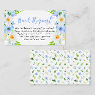 Forget-Me-Nots and Daisies Baby Book Request Enclosure Card