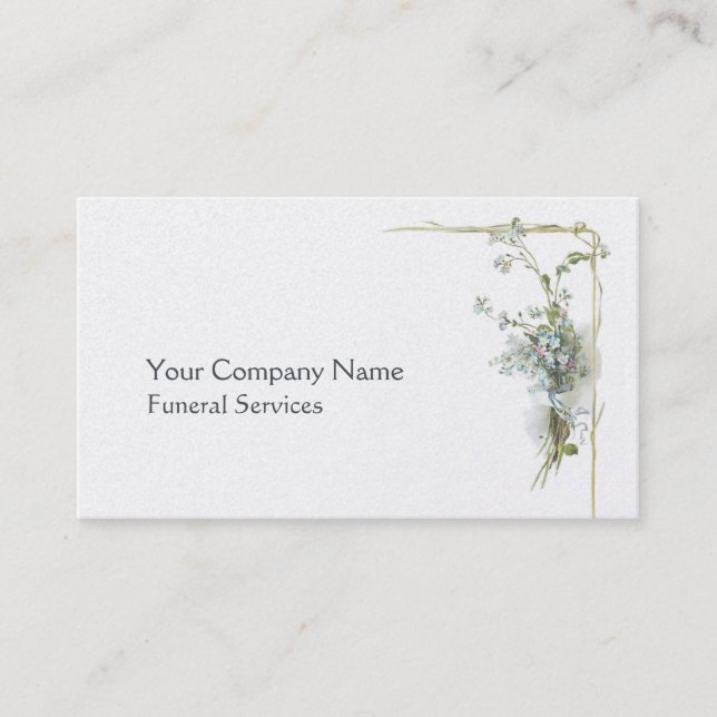 Forget me nots funeral business card (Front)