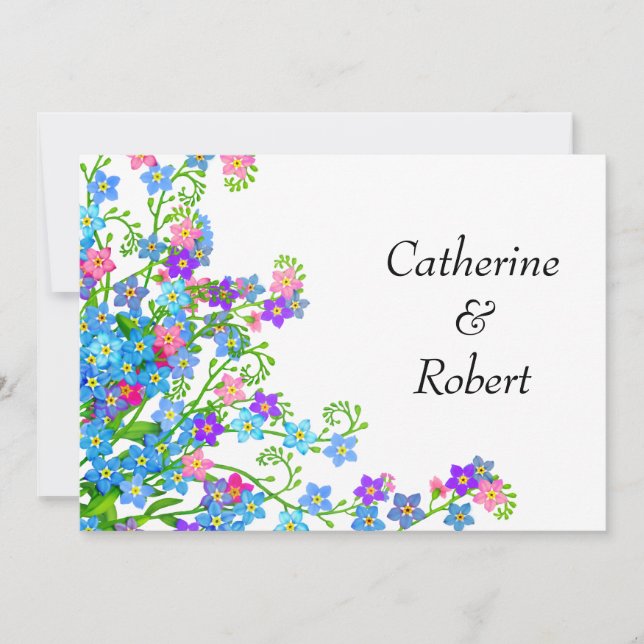 Forget Me Nots Garden Wedding Invitations (Front)